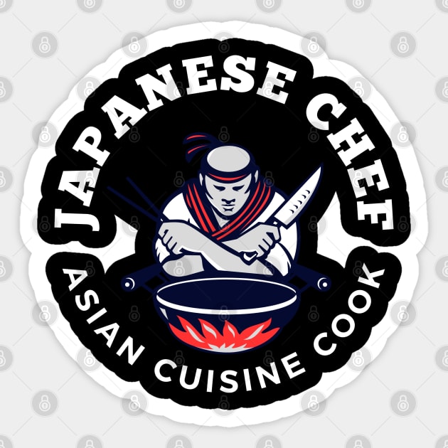 The Japanese chef asian cuisine design Sticker by artsybloke